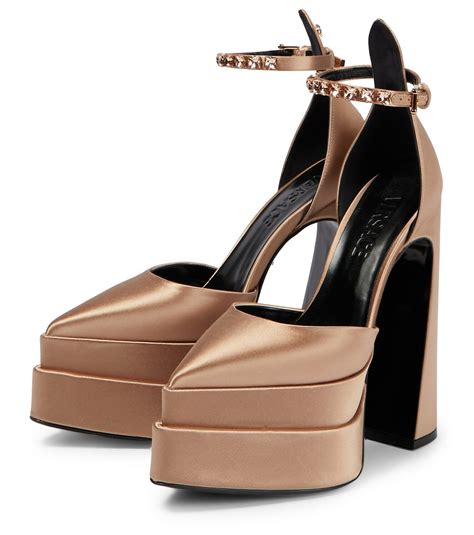 versace aevitas pointy satin platform pumps|versace medusa aevitas platform pumps.